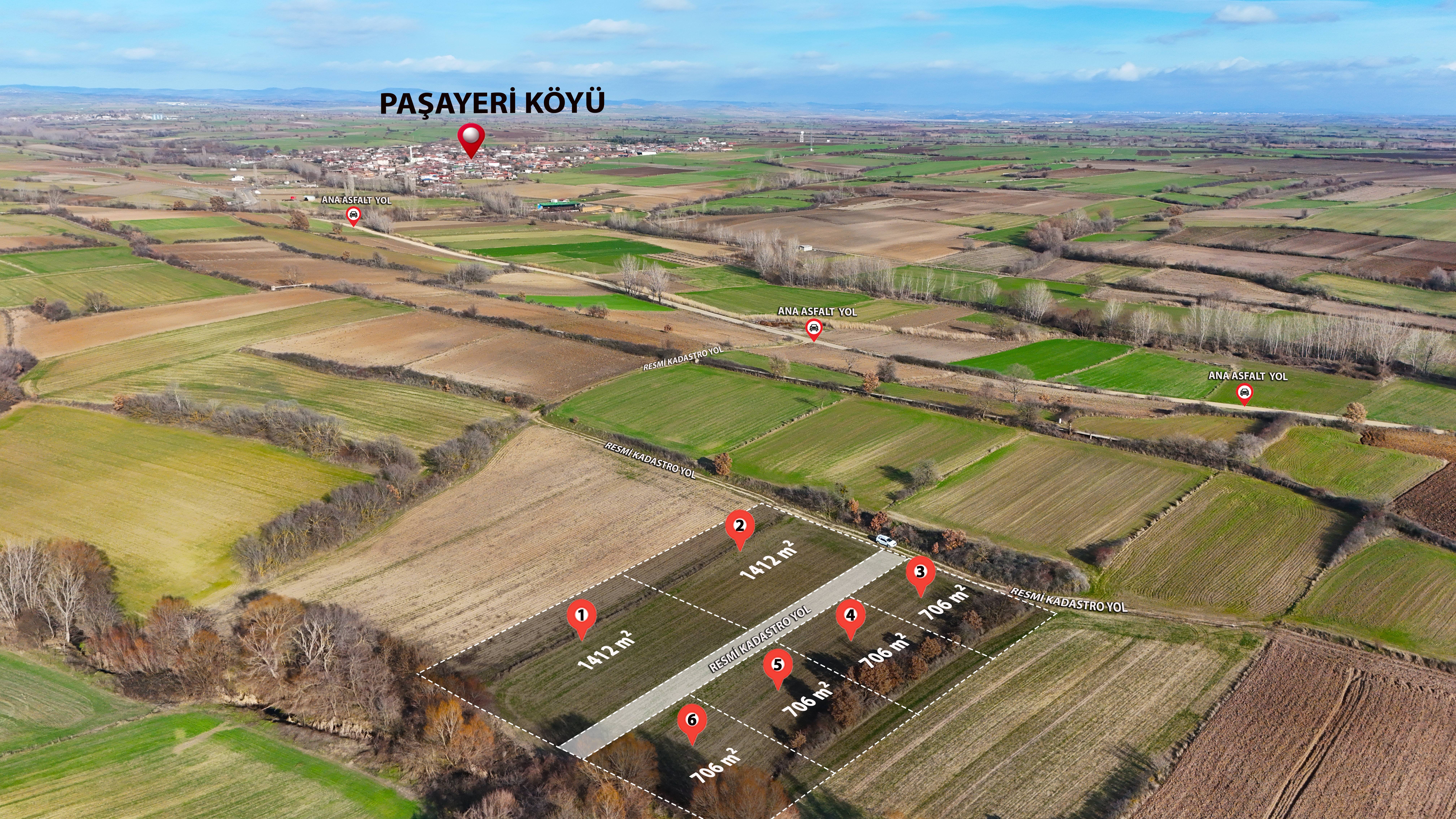 KIRKLARELİ MERKEZ PAŞAYERİ’NDE 706–1.412 M² FARKLI METREKARE SEÇENEKLERİ