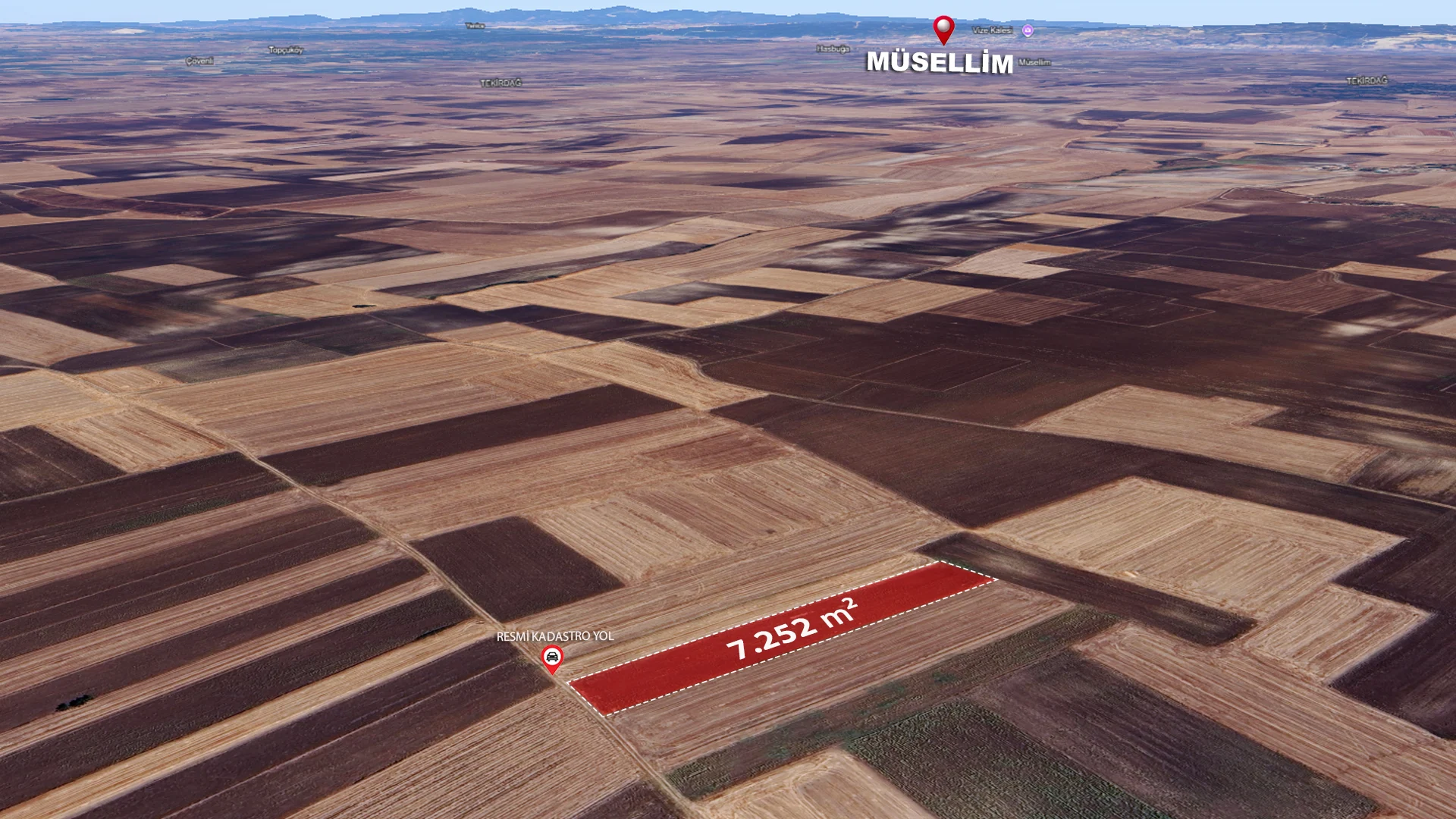 Beyazköy Bölgesinde 7.252 m² Geniş Arazi ve Doğayla İç İçe Konum