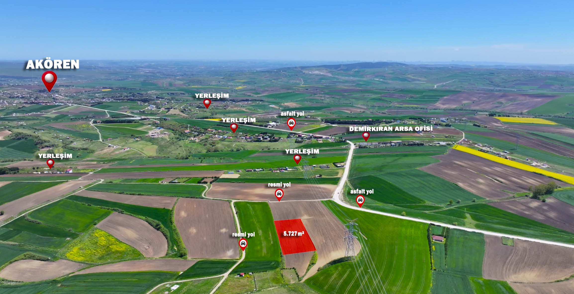 AKÖREN’DE 5.727 M² BÜYÜK ALANLI DEĞERİ YÜKSELEN GÜÇLÜ YATIRIM SEÇENEĞİ