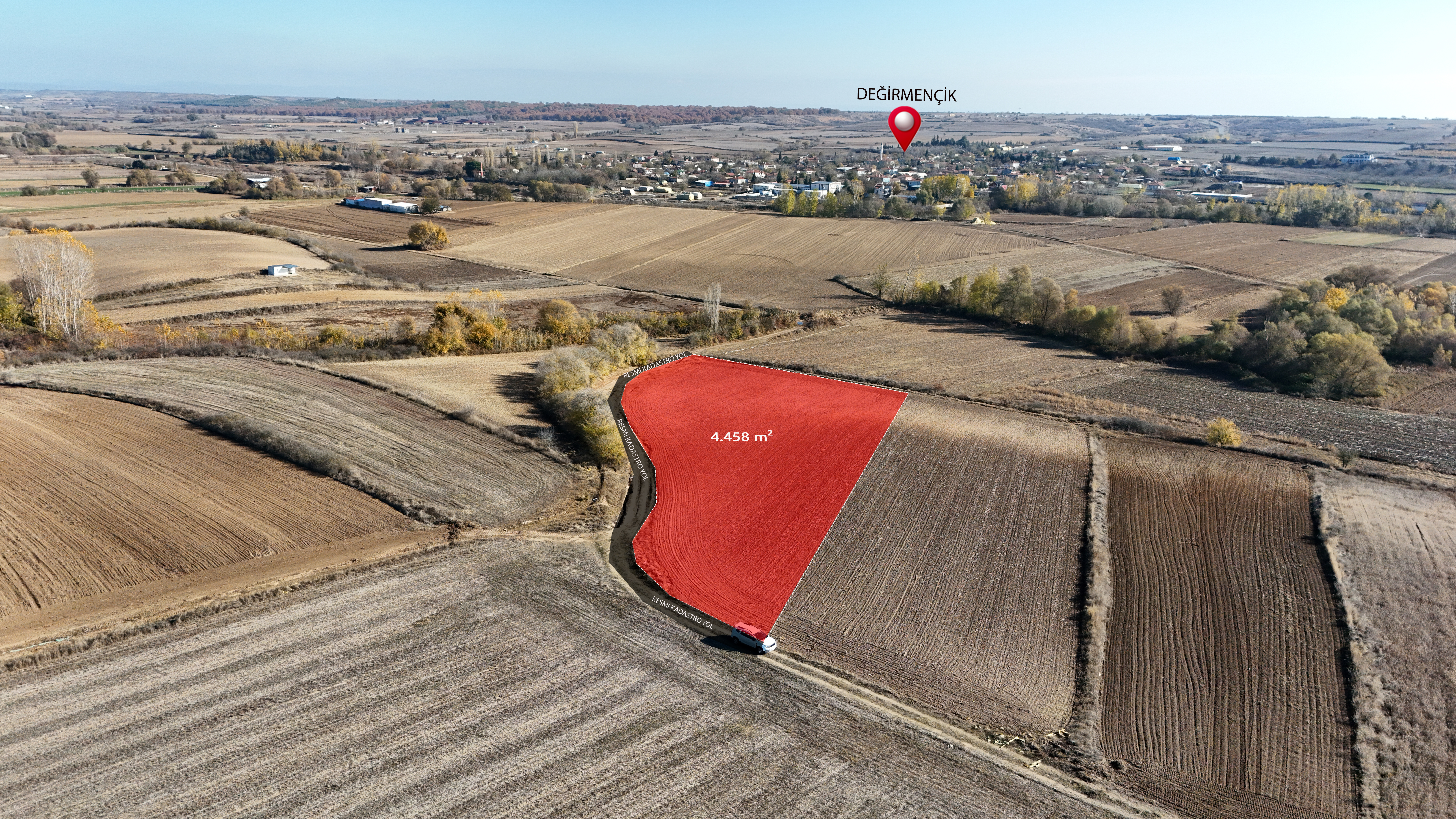 KIRKLARELİ MERKEZ DEĞİRMENCİK’TE 4.458 M² UYGUN FİYAT