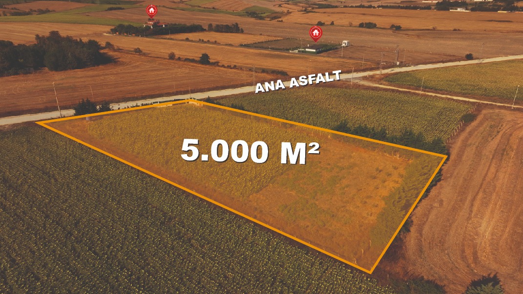 SİLİVRİ FENERKÖY'DE ANA ASFALT CEPHELİ 5.000 m² ARAZİ